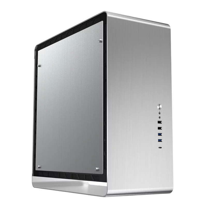 Корпус без блока питания/ Case JONSBO UMX6S-A, Midi-Tower, no fun, 2xUSB-A 3.2 + 2xUSB-A 2.0 + 1xUSB-C 3.2, E-ATX, ATX, mATX, mITX Silver (UMX6S-A SILVER)