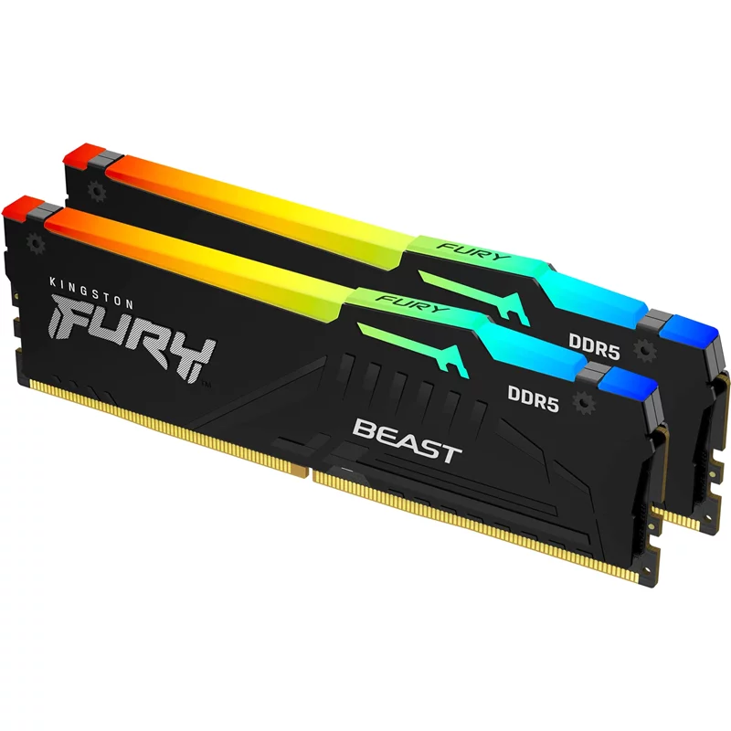 Память оперативная/ Kingston16GB 6000MT/ s DDR5 CL40 DIMM (Kit of 2) FURY Beast RGB (KF560C40BBAK2-16)