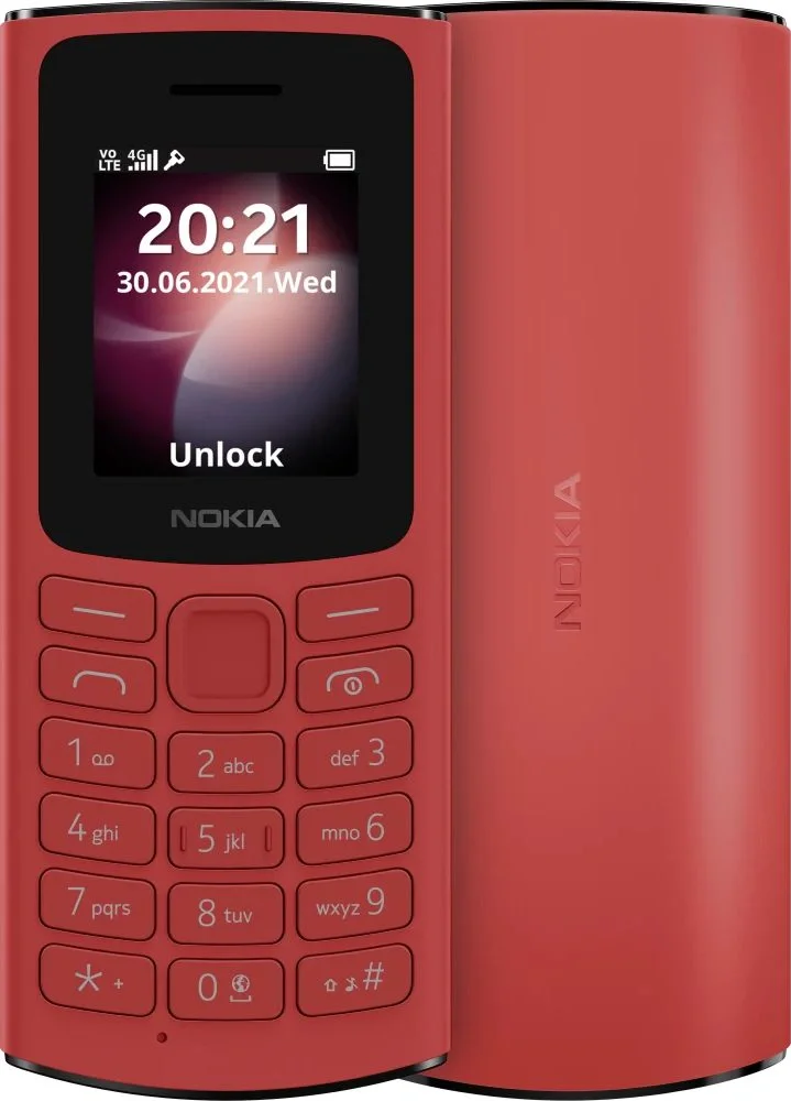 Мобильный телефон Nokia 106 DS TA-1564 красный моноблок 1.8" 120x160 Series 30+ GSM900/ 1800 GSM1900 (1GF019BPB1C02)
