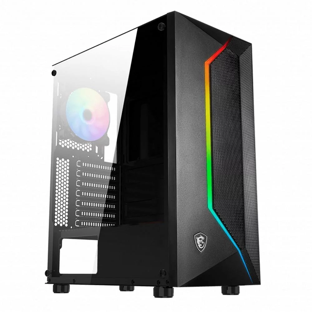 Корпус MSI MAG VAMPIRIC 100R Mid-Tower, ATX, 2xUSB 2.0, 1xUSB 3.0, 1x120mm ARGB Fan, 1x120mm Black Fan, Tempered Glass Window, Brown Box (720247) (306-7G07R25-809)