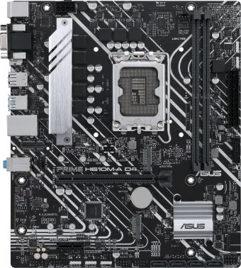 Материнская плата ASUS PRIME H610M-A D4-CSM, LGA1700, H610, 2*DDR4, D-Sub + DP + HDMI, SATA3, Audio, Gb LAN, USB 3.2*4, USB 2.0*6, COM*1 header (w/ o cable), mATX , 90MB19P0-M0EAYC, 3 year