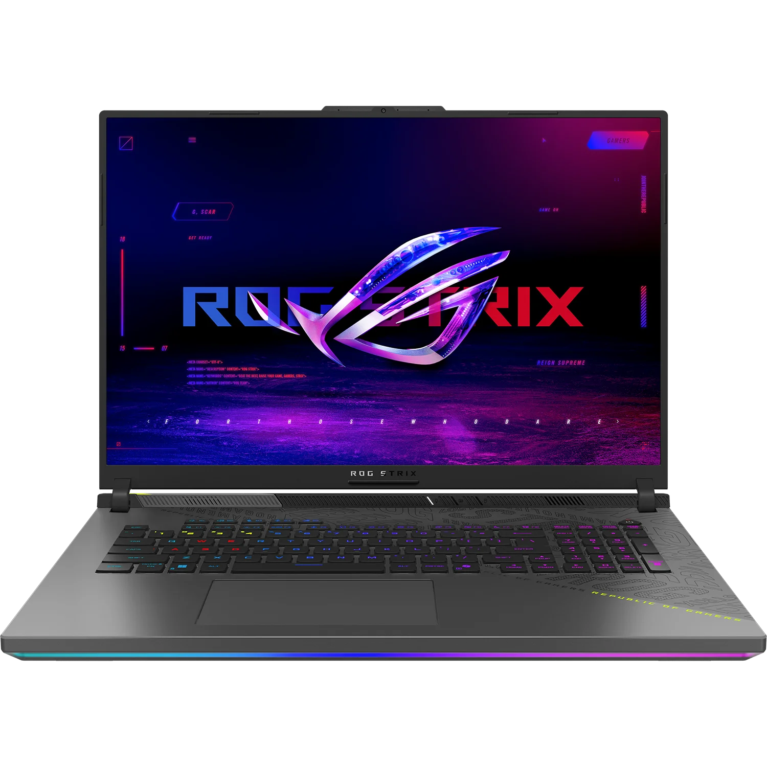 Ноутбук ASUS ROG Strix G18 G814PM-S8074 18"(1920x1200 IPS (матовый, 144Hz) )/ AMD Ryzen R9 8940HX(2.4Ghz)/ 16384Mb/ 1024PCISSDGb/ noDVD/ Ext:NVIDIA GeForce RTX 5060(8192Mb)/ Cam/ BT/ WiFi/ 90WHr/ war 1y/ 3kg/ Vo (90NR0L29-M003Y0)