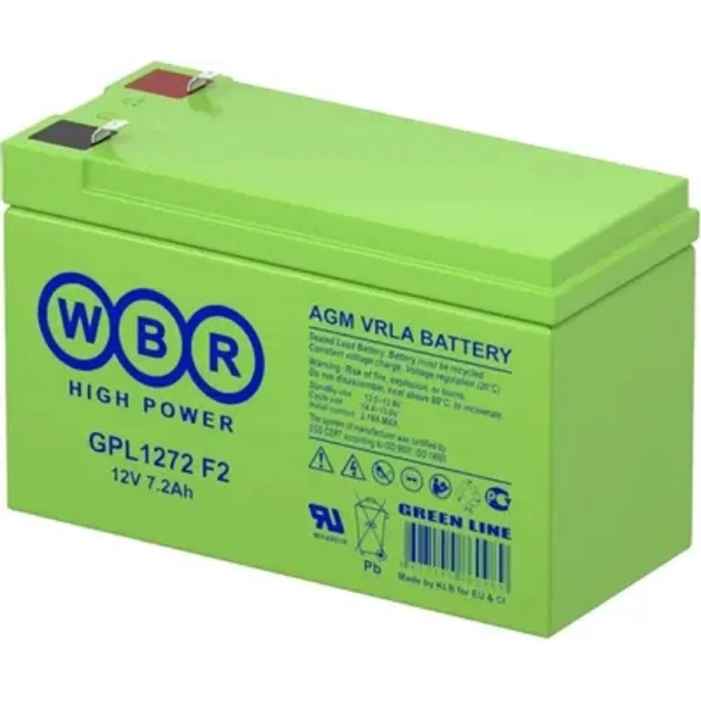 WBR Батарея GPL1272 F2 (12V/ 7,2Ah) (WBR GPL1272 F2)