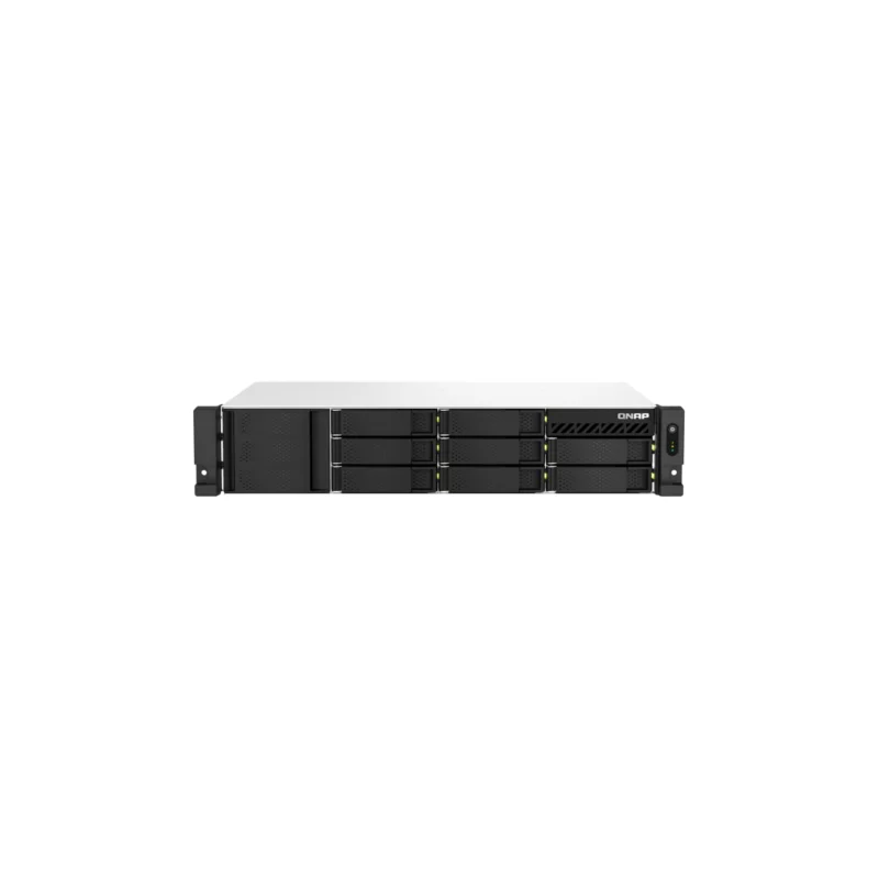 SMB QNAP TS-864eU-8G NAS, 8-tray 3,5"/ 2,5" w/ o HDD, 4-core Intel Celeron N5095 2.0-2.9 GHz, 8GB DDR4 max, 2x2.5GbE LAN, 2U Rackmount, 1x300W PSU. W/ o rail kit RAIL-B02