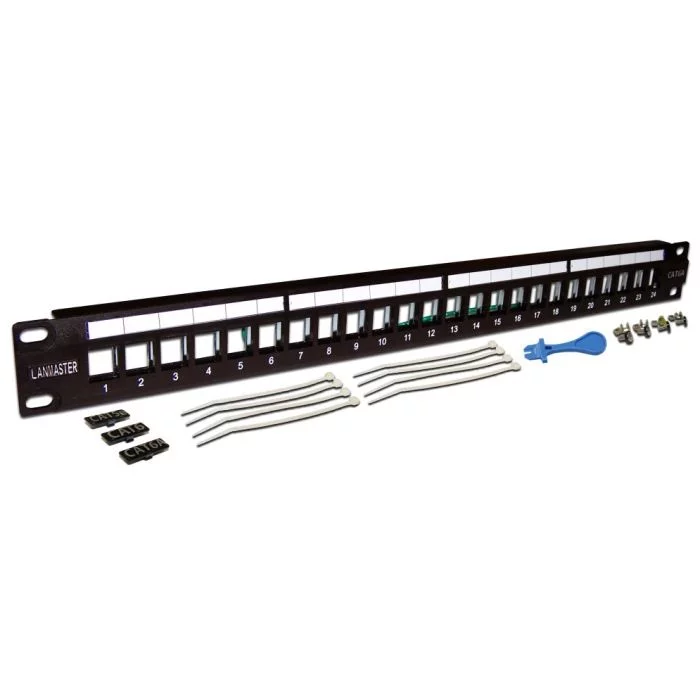 Картинка Патч-панель Lanmaster LAN-PPL24OK-STP 1U (LAN-PPL24OK-STP) 