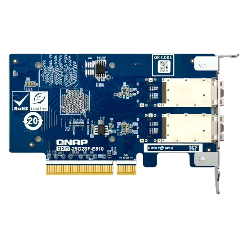 Сетевая карта QNAP Expansion Card QXG-25G2SF-E810 PCIe Gen4 x8, 2x25GbE(SFP28)