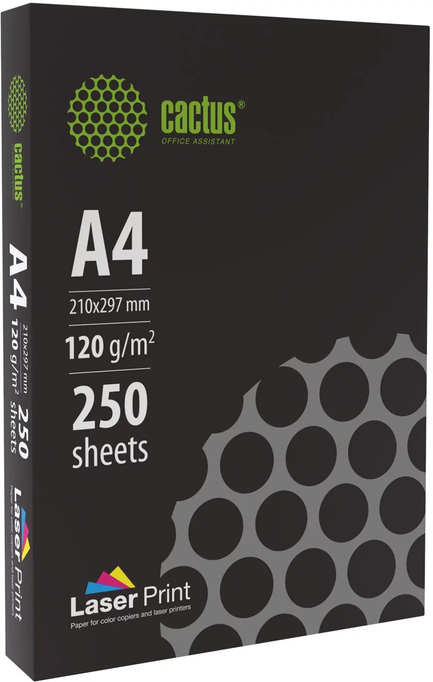 Бумага Cactus CS-LPA4120250 A4 марка A/120г/м2/250л./белый CIE170% для лазерной печати