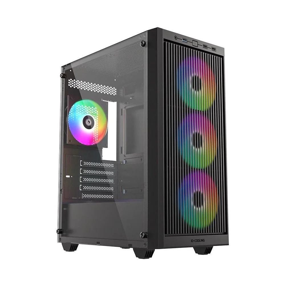 Корпус ID-Cooling Корпус Case ID-Cooling WARE 300 ARGB Black mATX/win TG/ 4 fans/ Type C/ CPU 160mm/ GPU 320mm/ no PSU