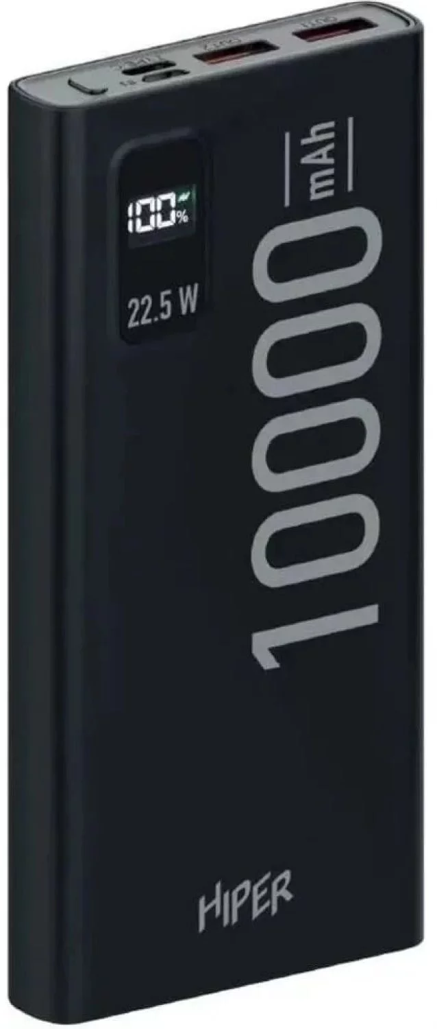 Мобильный аккумулятор Hiper CORE X Transparent 10000mAh QC/ PD 3A черный