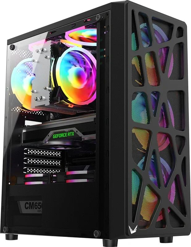 корпус Formula V Line Mana Black AR V2, ATX, TYPE-C*1, USB2.0*1, USB3.0*1, FRONT 3x120mm ARGB, REAR 1x120mm ARGB