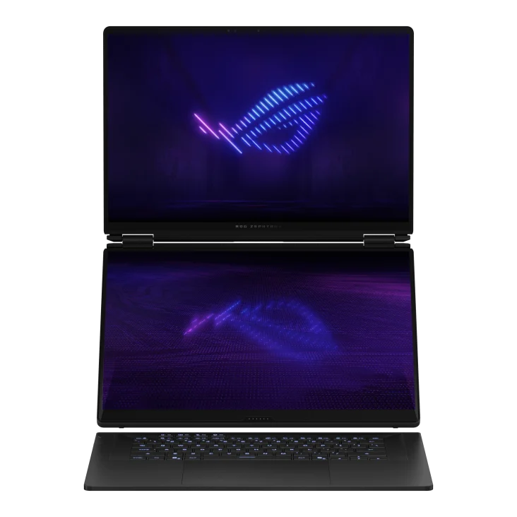 Ноутбук ASUS ROG Zephyrus Duo 16 GX651AX-SR118W Touch 16"(2880x1800 OLED (матовый))/ Touch/ Intel Ultra 9 386H(2.4Ghz)/ 65536Mb/ 1024PCISSDGb/ noDVD/ Ext:NVIDIA GeForce RTX 5090(24576Mb)/ Cam/ BT/ WiFi/ 90WHr/ (90NR0NT2-M00530)