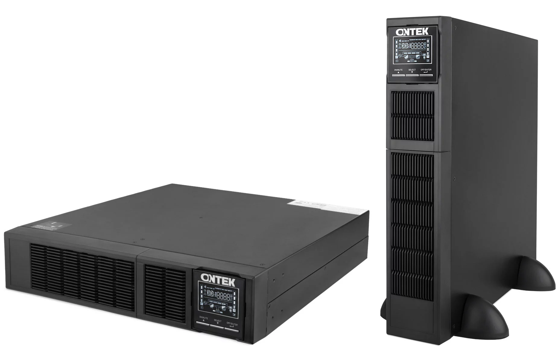 ИБП ONTEK SM RT 1,5, 1,5 кВА/ 1,5 кВт (PF=1) 2U с внутренними аккумуляторами 3х12В/ 9Ач (SMRT 1,5)