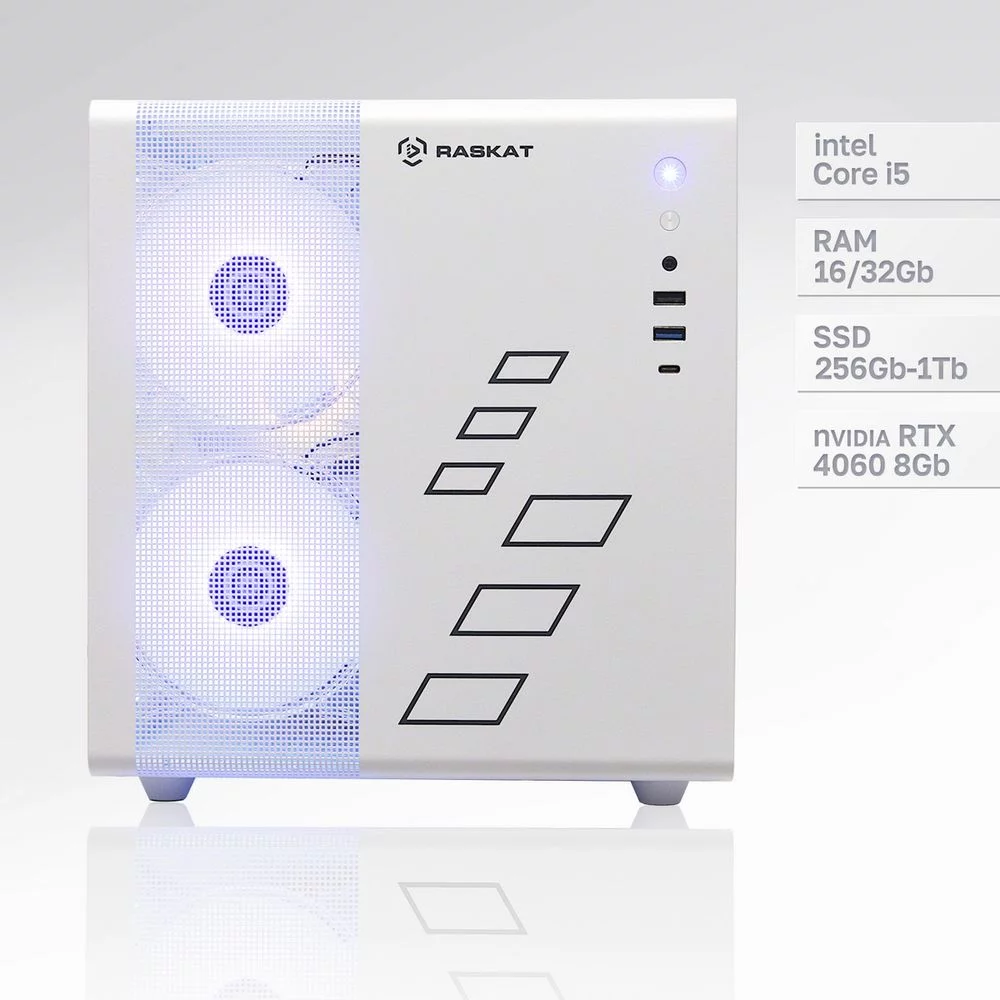 Компьютер Raskat Strike 520 Bad Pack (Cоre i5 12400F, RAM 16GB, SSD 1024GB, RTX4060 8GB, White, NoOS) (STRIKE520155909||BP)