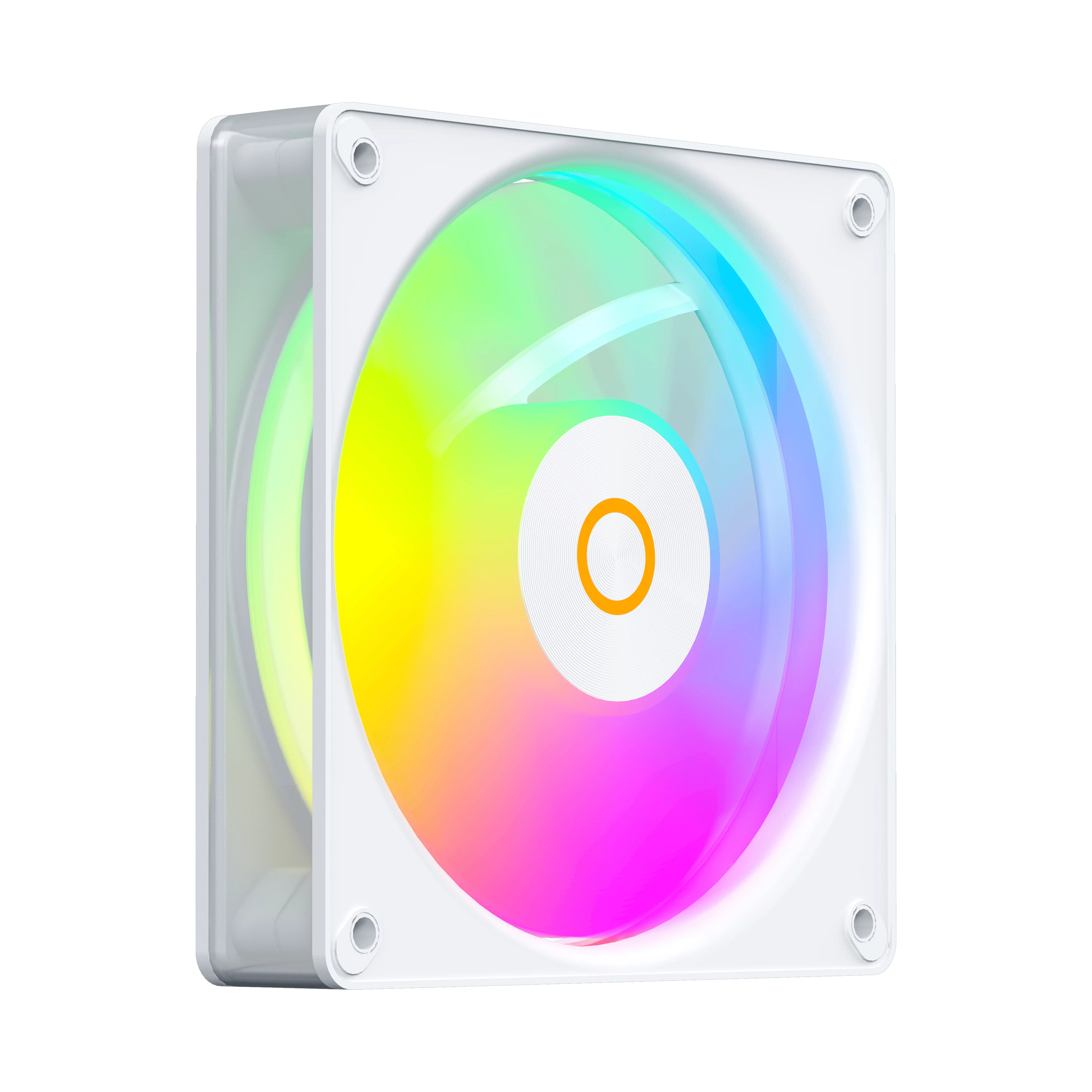 Кулер для корпуса/ Case Cooler Ocypus Gamma F12 Elite WH ARGB REVERSE BLADE (120x120x25mm, 4-pin PWM, ARGB, 56CFM, 26dBA, 1800RPM, White) (GAMMA-F12-WH1AM01E-GL)