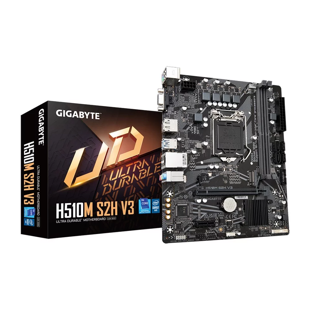 H510M S2H V3, Socket 1200, Intel®H470, 2xDDR4-3200, D-SUB+HDMI+DP, 1xPCI-Ex16, 1xPCI-Ex1, 4xSATA3(RAID 0/ 1/ 5/ 10), 1xM.2, 8 Ch Audio, GLan, (4+4)xUSB2.0, (2+2)xUSB3.2, 1xPS/ 2, mATX, RTL {10}