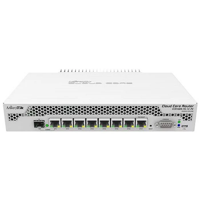 Картинка Маршрутизатор MikroTik Cloud Core CCR1009-7G-1C-1S+PC (CCR1009-7G-1C-1S+PC) 