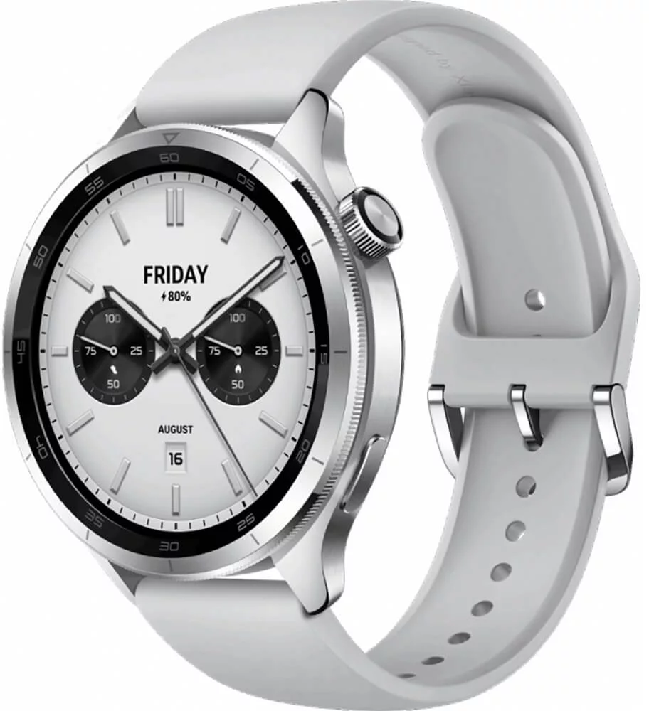 Смарт-часы Xiaomi Watch S4 47мм 1.43" AMOLED корп.серебристый рем.серый (BHR9197GL)