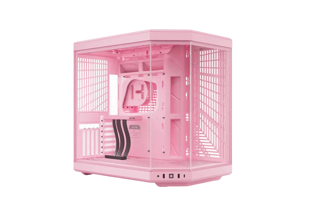 Корпус без блока питания/ Case HYTE Y70, Midi-Tower, TG, no fans, 2xUSB-A 3.2, 1xUSB Type-C, E-ATX, ATX, mATX, mITX Strawberry Milk (CS-HYTE-Y70-SM)