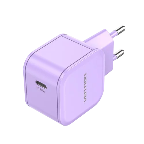 Сетевое зарядное устройство Vention на 1 порт USB С 20W Фиолетовый, шт. (FEJV0-EU)