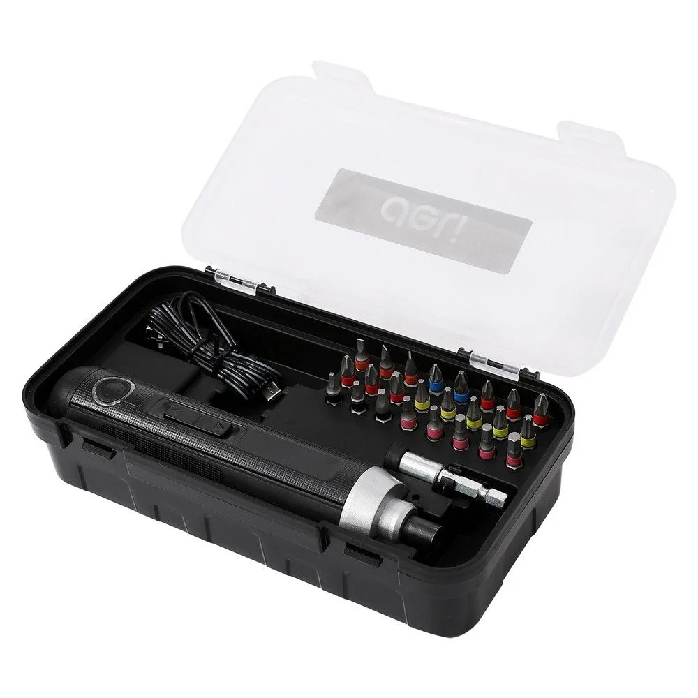 Отвертка аккумуляторная Deli DL-DP04-E1B2 (3,6В, 2А*ч, 5Нм, набор бит 24 шт, пласт. кейс) Bad Pack (DL-DP04-E1B2||BP)