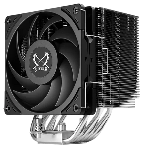 Кулер для процессора/ CPU Cooler Scythe Mugen 6 (230W, 4-pin PWM, 154mm, Al/ Cu, 6x6mm, 1x120mm, 60.29CFM, 26.88dBA, 2000RPM, S: 1851/ 1700/ 1200/ 115X/ 2011/ 2066, AM5/ AM4, silver, black) (SCMG-6000)