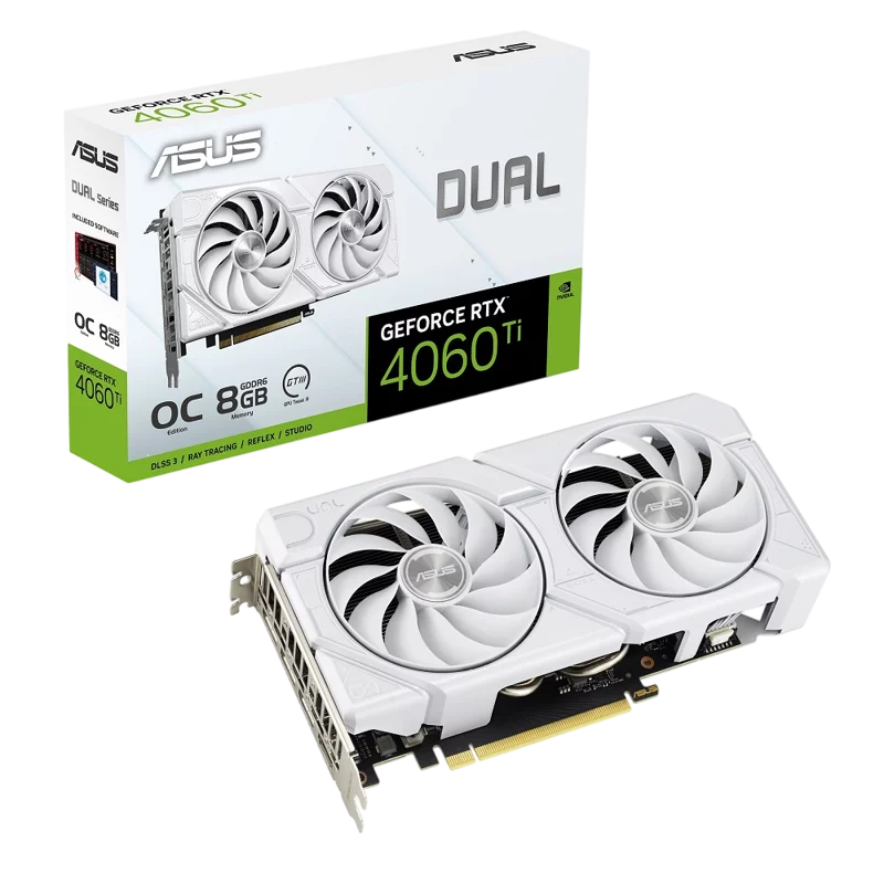 Видеокарта/ DUAL-RTX4060TI-O8G-EVOWHITE (90YV0J4B-M0NA00)