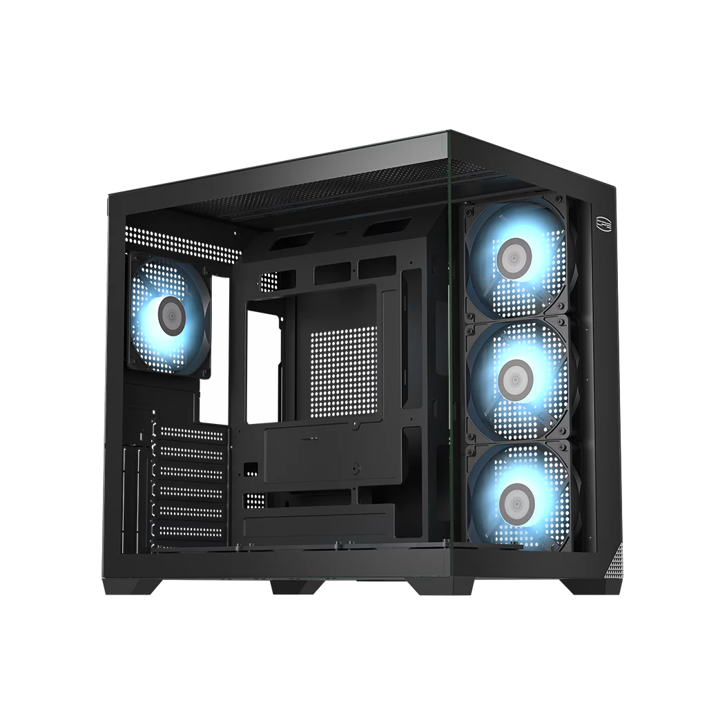 Корпус без блока питания/ Case PCCooler C3T700 ARGB BK, Midi-Tower, TG, 4x120mm ARGB, 1xUSB-A 3.0 + 1xUSB-A 2.0 + 1xUSB-C, ATX, mATX, mITX Black