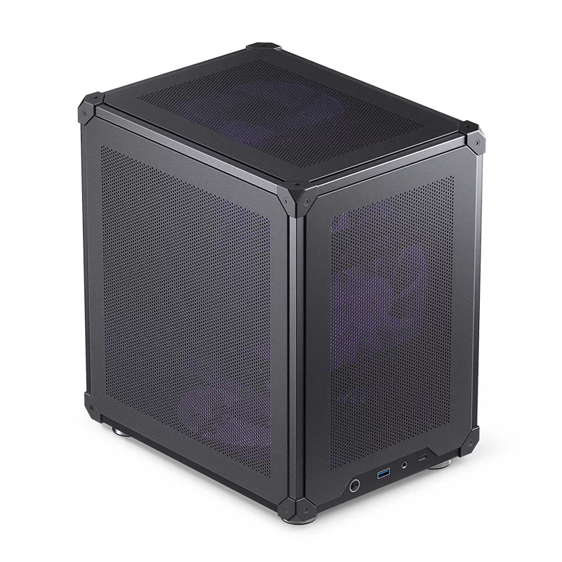 Корпус без блока питания/ JONSBO C6, Mini-Tower, no fan, 1xUSB-A 3.0 + 1xUSB-C 3.1, mATX, mITX Black (C6 BLACK)