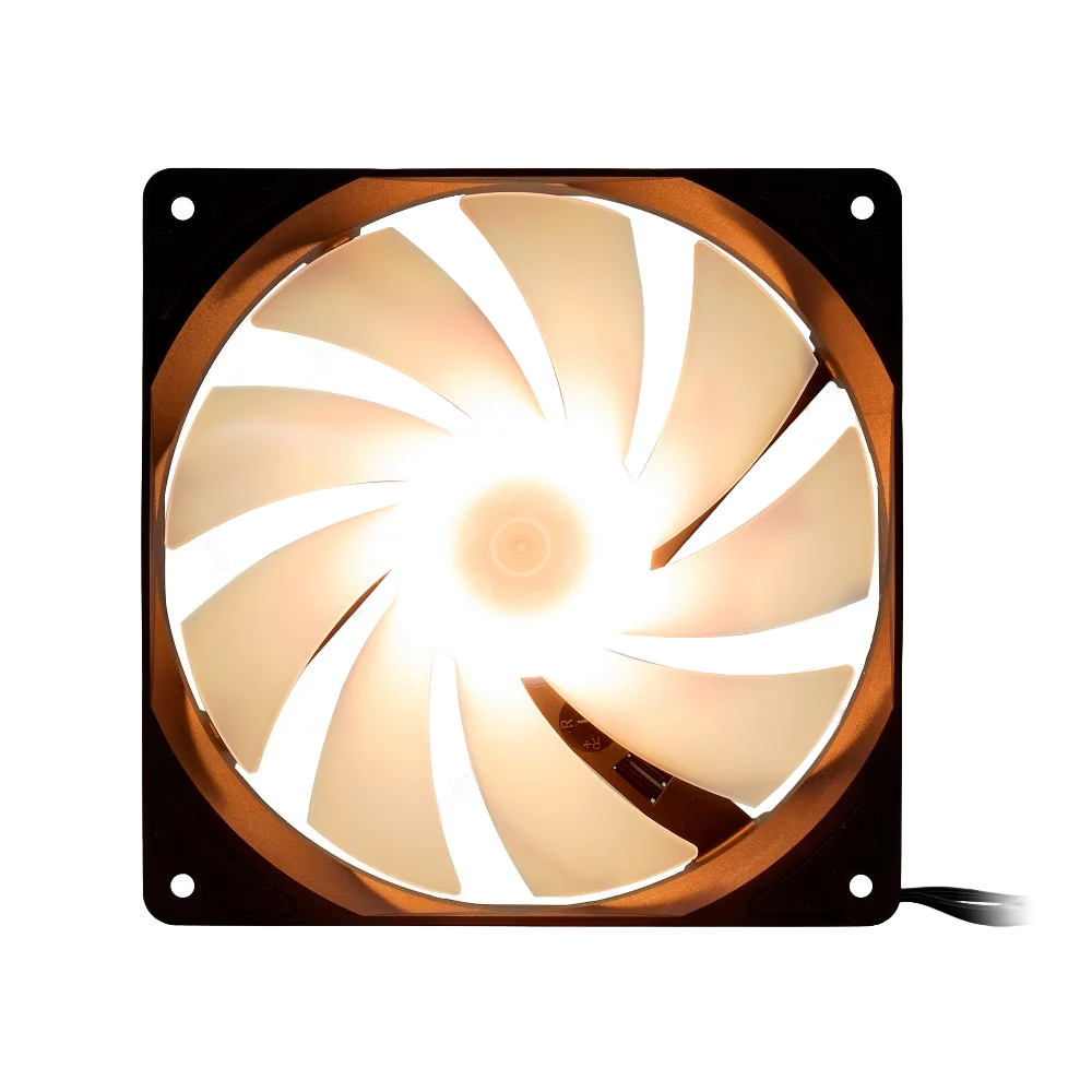 Кулер для ПК/ Case Cooler HSPD FN001 Black (140x140x25mm, 4-pin PWM, ARGB, 58.7CFM, 35dBA, 1500RPM, Black) (FN001-140BK-ARGB)