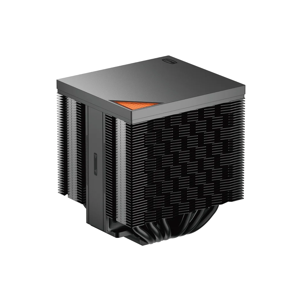 Кулер для процессора/ CPU Cooler PCCooler RZ620M X BK (210W, 4-pin PWM, 118.5mm, Al/Cu, 6x6mm, 1x100mm, 54.2CFM, 32.5dBA, 3000RPM, S: 1851/1700/1200/115X, AM5/AM4, black)