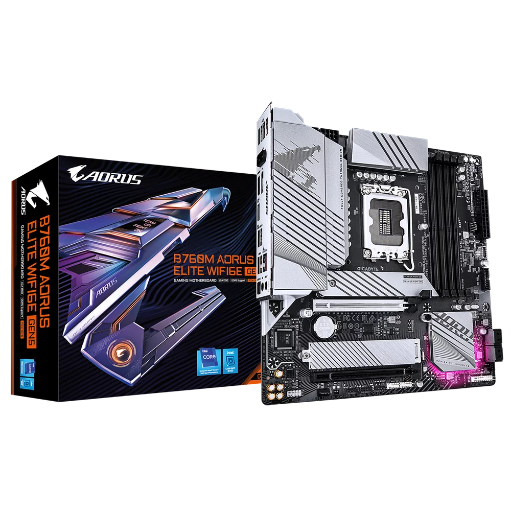 Материнская плата Gigabyte B760M AORUS ELITE WIFI6E GEN5,