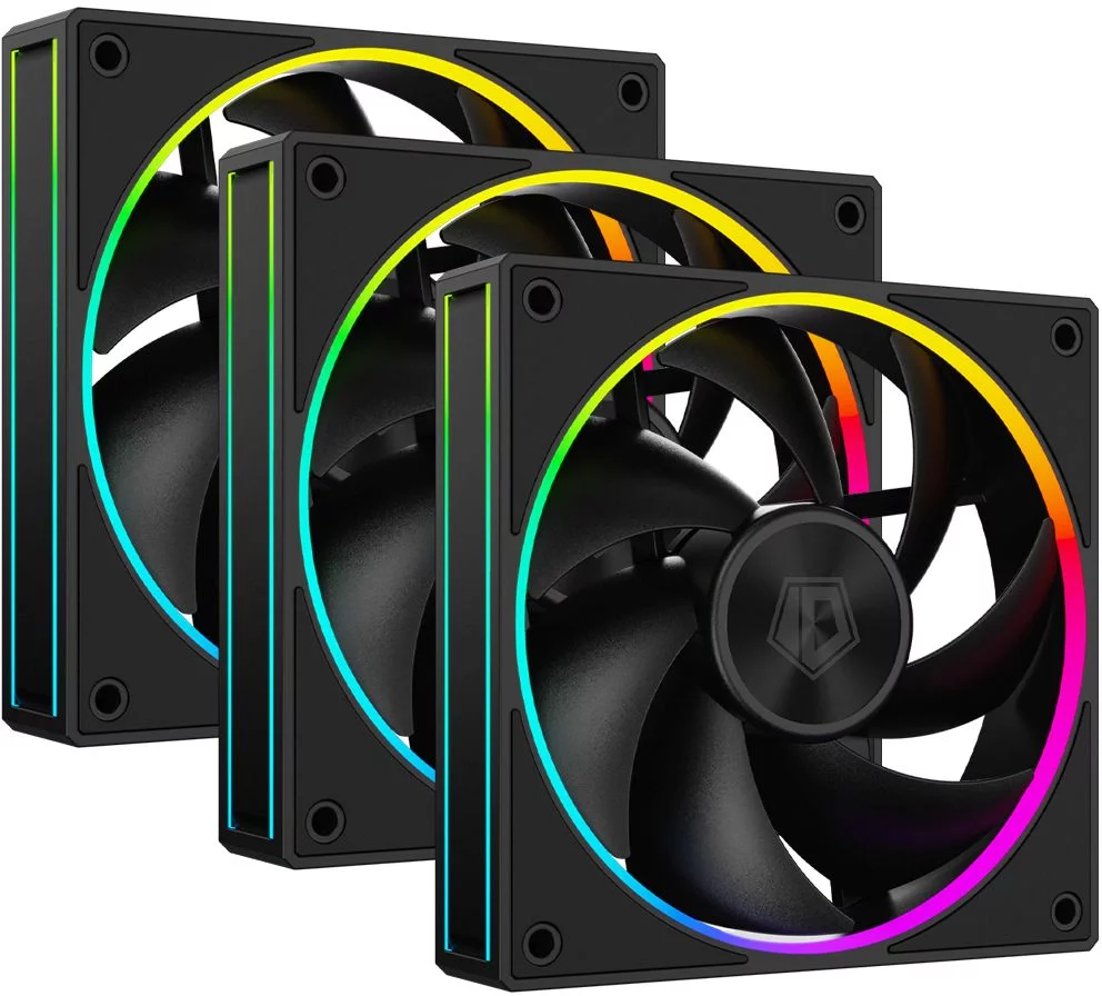 Case fan ID-Cooling AF-127-ARGB-K Trio ARGB 120мм черный 4-pin 30дБ (упак.:3шт) Ret
