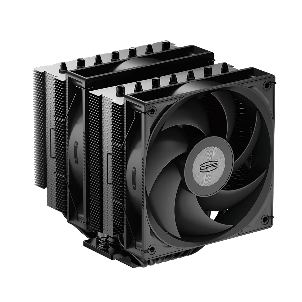 Кулер для процессора/ CPU Cooler PCCooler RT720 BK (270W, 4-pin PWM, 153mm, Al/Cu, 7x6mm, 2x120mm, 73.32CFM, 34.9dBA, 2200RPM, S: 1851/1700/1200/115X, AM5/AM4, black)