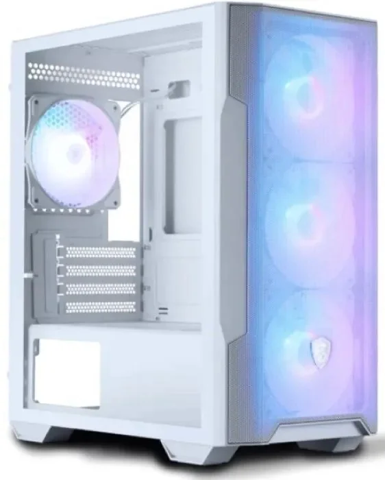 Корпус MSI MAG Forge M100R белый без БП mATX 2x120mm 2xUSB2.0 1xUSB3.0 audio bott PSU (MAG FORGE M100R WHITE)