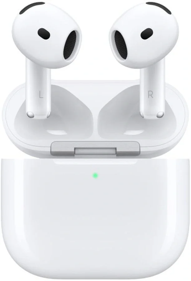 Гарнитура вкладыши Apple AirPods 4 ANC A3055/A3056/A3059 белый беспроводные bluetooth в ушной раковине (MXP93HN/A)