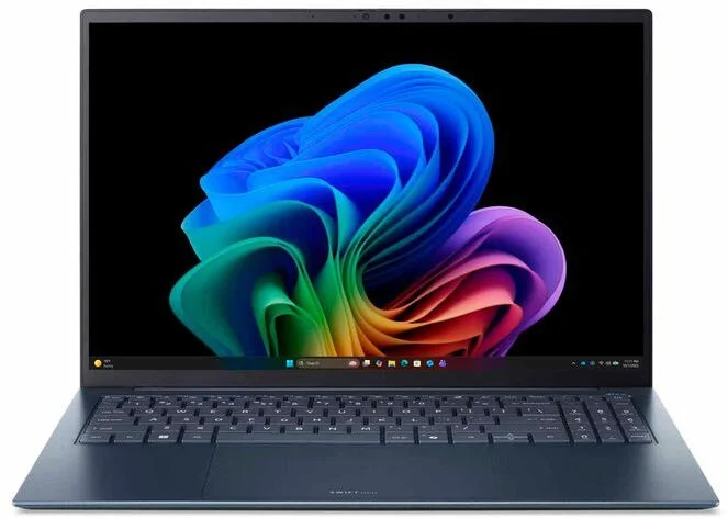 Ноутбук Acer Swift Edge 16 AI SFE16-I51-76RR Core Ultra 7 355 16Gb SSD512Gb Intel Graphics 16" OLED 2.8K (2880x1800) без ОС blue WiFi BT Cam 5614mAh (NX.JVNCD.001)