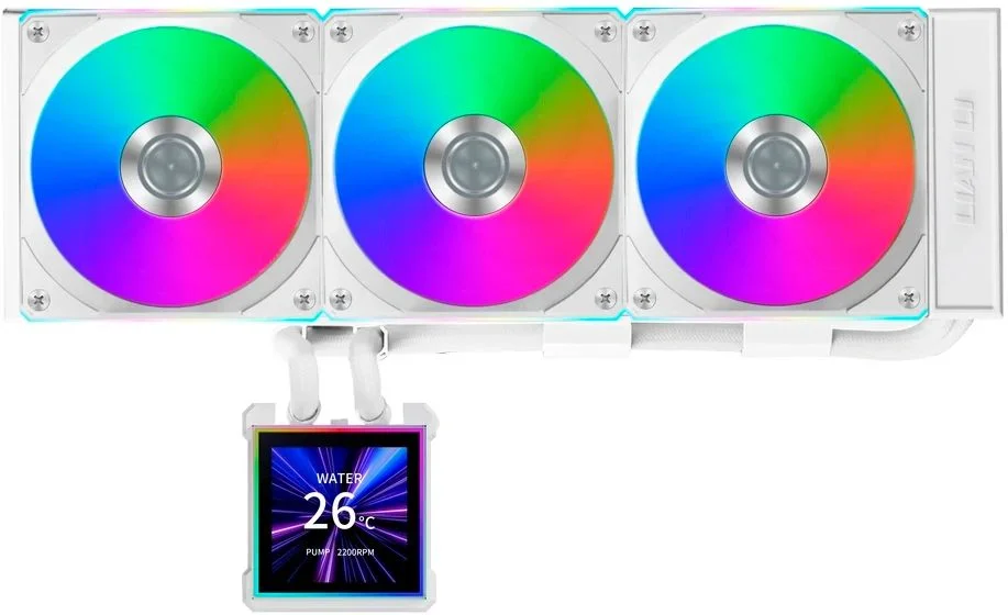 Система водяного охлаждения Lian-Li HydroShift II LCD-S 360CL ARGB Soc-AM5/AM4/1700/1851 белый 4-pin 30dB Al LCD Ret (G89.GHS2LCDS36CW.R0)