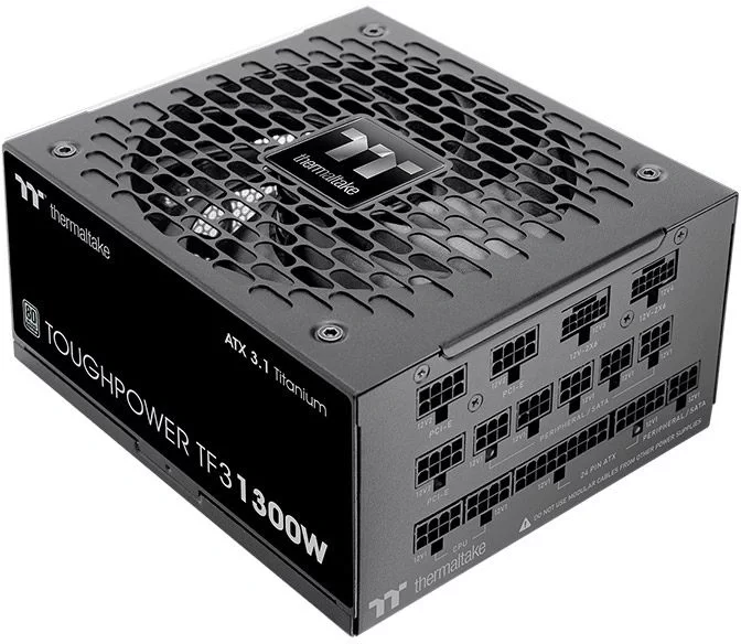 Блок питания Thermaltake ATX 1300W Toughpower TF1300 80+ titanium 24pin APFC 140mm fan color LED 12xSATA Cab Manag RTL (PS-TPD-1300FNFATE-1)