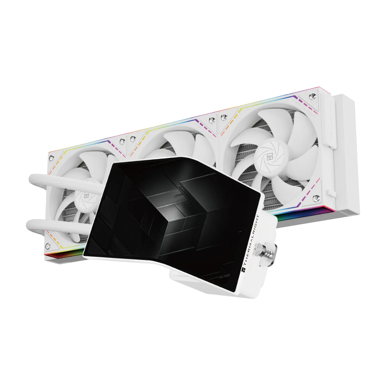 Система жидкостного охлаждения/ Water Cooling System Thermalright Levita Vision 360 (360mm, LED, White, ARGB/ Fans: 3x120mm, 68.9CFM, 28.2dBA, 2000RPM/ Pump height 98mm, 3000RPM, Rad thickness 27mm/ S (L-VISION-WH-360-ARGB)