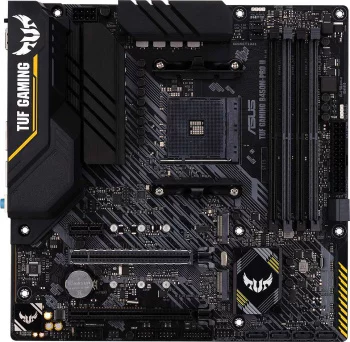 ASUS TUF GAMING B450M-PRO II, Socket AM4, B450, 4*DDR4, DVI+HDMI, CrossFireX, SATA3 + RAID, Audio, Gb LAN, USB 3.1*6, USB 2.0*6, COM*1 header (w/ o cable), mATX ; 90MB1610-M0EAY0