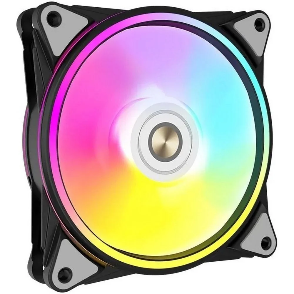 Вентилятор в корпус ALSEYE HALO PRO B-R (rubber screw) FAN 120mm, hydraulic, 800~2100rpm, max 51.87CFM, max 26dBA, ARGB. PWM, Black, RTL (AS.04.02.0080||BP)