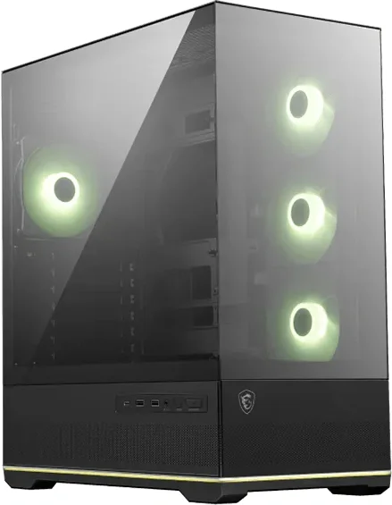 Корпус MSI MAG Pano M110R черный без БП mATX 8x120mm 2x140mm 1xUSB3.0 audio AirDuct bott PSU