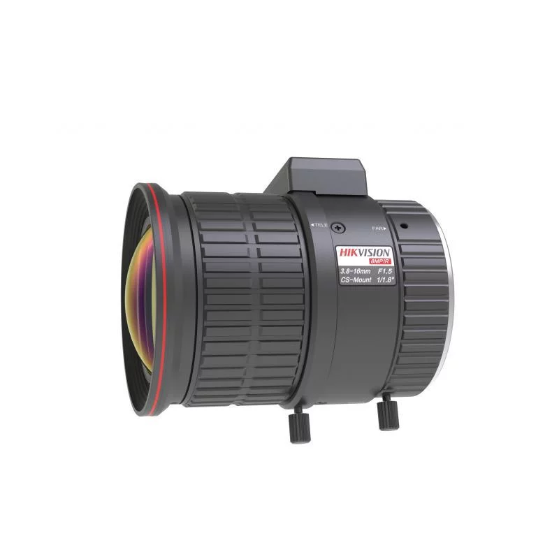 Вариофокальный 8Мп объектив, 1/1.8", 3.8-16мм F1.4-С, крепление CS, мин.рабочее расстояние 0.1м, АРД P-Iris, ИК-коррекция, угол обзора гор. 99.8°...27.1°, размер Ф55х75мм, -20...60°C (HV3816P-8MPIR)