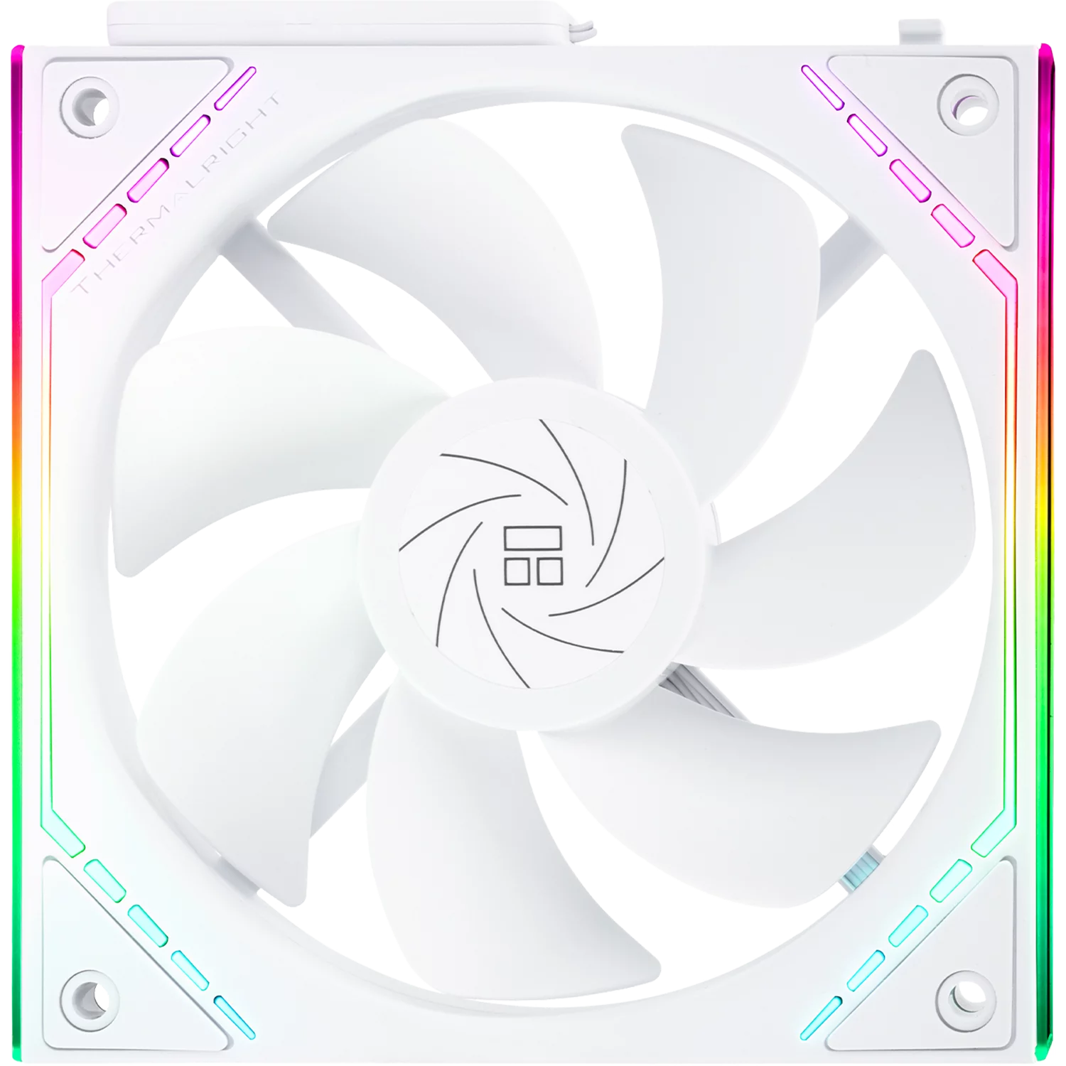 Кулер для корпуса/ Case Cooler Thermalright TL-M12QRW Reverse (124x120x25mm, 4-pin PWM, ARGB, 47.6CFM, 23.2dBA, 1500RPM, White)