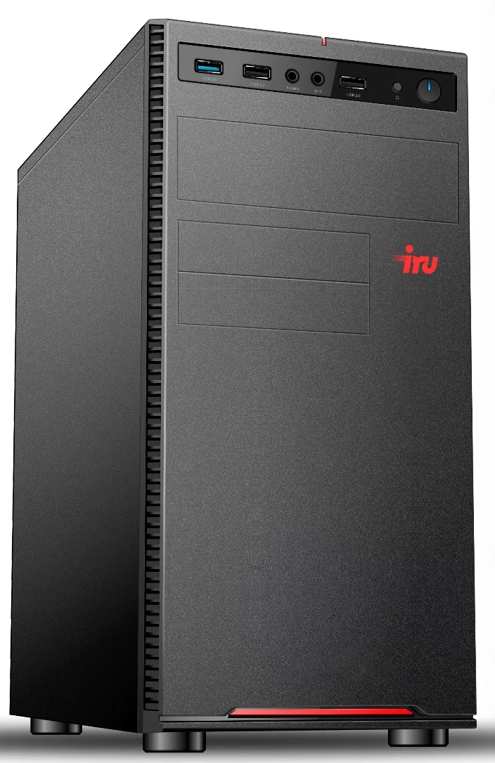 Компьютер IRU Home 320A5SE MT Ryzen 5 PRO 4650G (3.7) 16Gb SSD512Gb RGr FreeDOS GbitEth 400W черный (2007099)