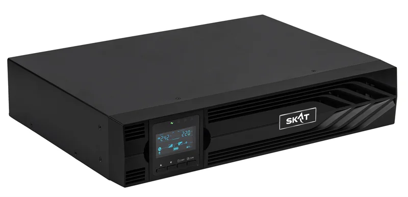 Источник бесперебойного питания (8762) SKAT-UPS 1000-RACK-ON P3 - ИБП 1000 Вт, On-Line, синус, внешн. АКБ 24В, 2хSchuko