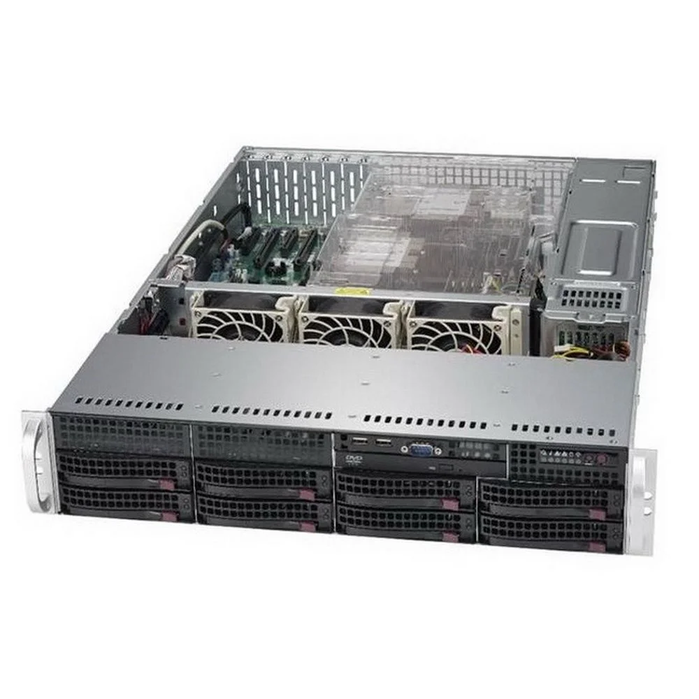 Корпус SuperMicro Bad Pack CSE-825TQC-R802LPB 2U SC825TQC 8 x 3.5" hot-swap SAS3/ SATA LP Chassis w/ Red. 800W PWS (CSE-825TQC-R802LPB||BP)