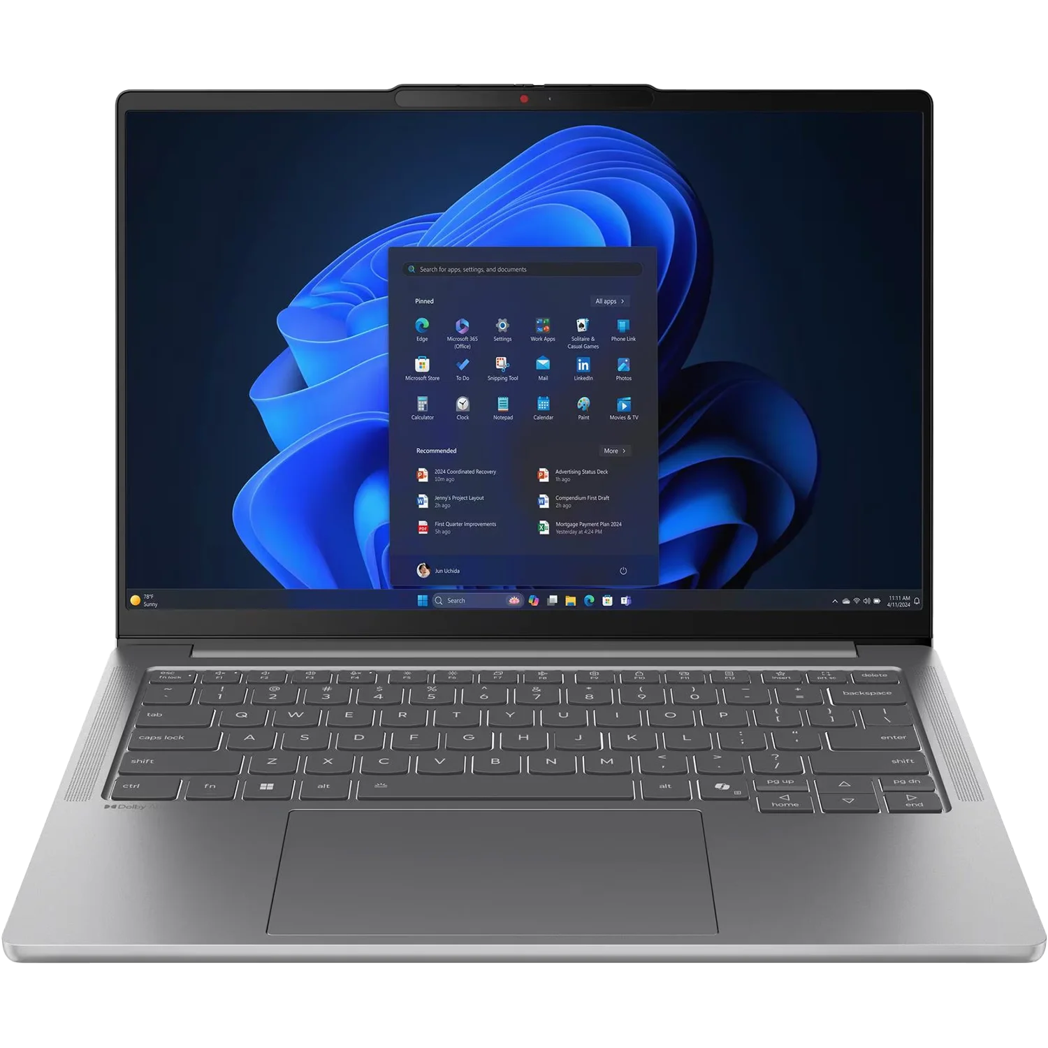 Ноутбук Lenovo IdeaPad Pro 5 14IAH10, Intel® Core™ Ultra 9 285H (E-cores up to 4.50GHz, 24MB), 14" 2.8K Non-Touch, W11HSL64 RUS, 32.0GB, 1x1TB SSD M.2 2242 PCIe Gen4 TLC, Luna Grey, Intel® Arc™ 140T (83JK002TRK)