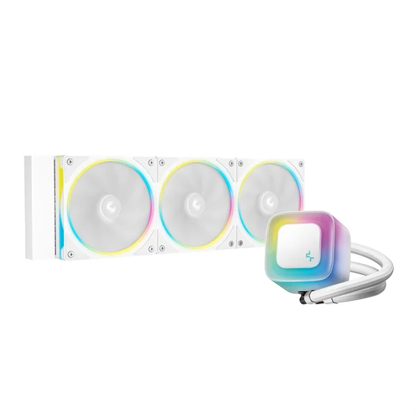 Система водяного охлаждения DEEPCOOL LE360 PRO WH LGA1851/1700/1200/115X/AM5/AM4 (6шт/кор,TDP 300W, ARGB Lighting, Anti-Leak edition, PWM, TRIPLE FAN, белый) RET