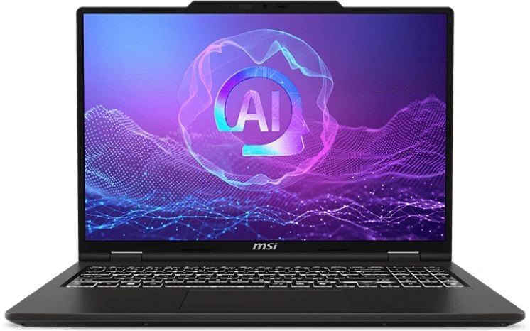 Ноутбук MSI Venture 16 AI A2HMG Ultra 7 255H 16" 16:10 2K OLED (2048*1280) 120Hz, DDR5 32GB (16GB*2),1TB SSD, Intel Arc Graphics,75Whr,1,9kg,1y,Win11 Pro,Solid Gray (9S7-261221-050)